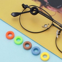PKFARM 안경 흘러내림방지 실리콘 링 귀 통증방지 피타링, 10P, 블랙