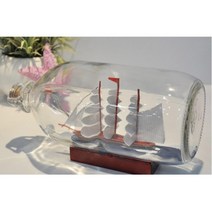 장식용 두꺼운유리병 속 범선 모형 키즈카페장식