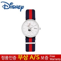(디즈니) DISNEY [한국본사정품][무상AS] 여자학생아동어린이공용 미키마우스 나토밴드 패브릭 손목시계 OW8140WH