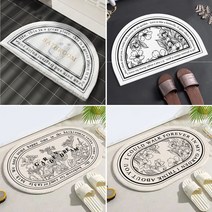 [B1P] 마벨러그발매트 북유럽 감성 인테리어 욕실 주방 러그 _ 발매트 주방매트 욕실매트 화장실 빈티지 타원형 반원형 ( B1P / 83889EA ), 마벨러그_배쓰룸