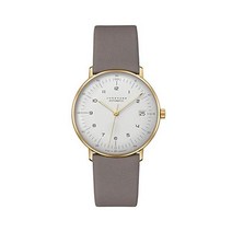 융한스 Junghans max Bill Small Automatic Grey/Gold Watch 027/7108.02 Strap.
