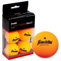 Franklin Sports 탁구공 - 공식 사이즈 웨이트 오렌지 40mm 탁구 공 원 스타 프로페셔널 내구성 있는 고성능 6팩, Pack of 144