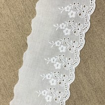 1마 / 9cm 면 레이스 원단 동대문레이스 부자재 리본공예 커튼 DIY 홈미싱 홈패션, 화이트, 9cm 면레이스