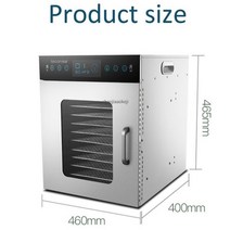 과일 건조기 탈수기 12 겹 식품 상업용가정용 이중 사용 스테인리스 스틸 채소 220V50HZ 1000W 1 개, Food dehydrator+AU+220V