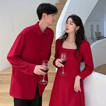 커플시밀러룩 웨딩촬영 커플룩 남자 신혼 커플티 셔츠 룩 제주도