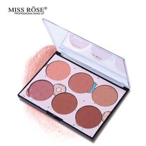 6색 미스 로즈 블러쉬 글로우 키트 페이스 파우더 블러셔 팔레트 메이크업 컨투어 마끼라주 페이셜 화장품, 한개옵션1, 01 6 color