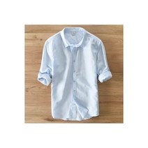 봄/가을 남성 패션 브랜드 일본 스타일 슬림핏 코튼 린넨 긴 소매 셔츠 캐주얼 흰색 셔츠 수입 의류