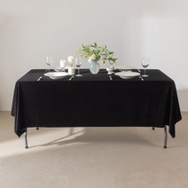 행사용벨벳테이블보 구김없고 늘어나지않는 고급벨벳소재 식탁보, 820(블랙), 270x150