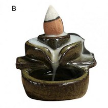 향로 촛대 청동 제사 제기 제례용 향대 멀티 스타일 산 강 폭포 젠 향 버너 분수 역류 아로마 연기 홀더 홈 공예품, b