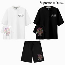 슈프림 정품 5부오버핏반팔 슈프림오션스탠다드+반바지 오션 M~5XL 빅사이즈 트레이닝복 상하의 세트