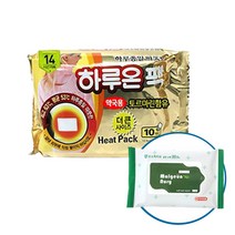 하루온 핫팩 붙이는 타입 50g, 10개입+맑은누리손소독티슈