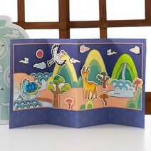 ms 민화샵 종이전통병풍 종이병풍만들기 민화병풍DIY, 호작도