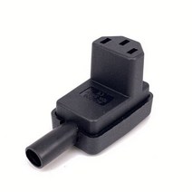 멀티탭 전원 Black ElbowC13 C14 PDU UPS 배선 플러그 IEC 커넥터 콘센트 설치 코드 인라인 케이블 전기 AC 소켓 검은색, Female