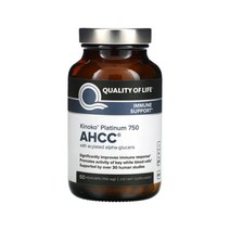 퀄리티오브라이프랩 AHCC 키노코 플래티넘 750mg 60정 NK세포 T세포 대식세포, 1개