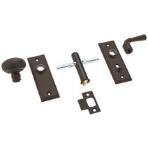 Deltana SDLS480U3 직사각형 장미가 있는 솔리드 황동 스톰 도어 래치, Oil Rubbed Bronze