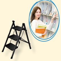 고급형 도서관사다리 이동식 3단 가정용 스텝 사다리 3단, 3단화이트
