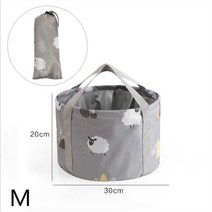 견고한 휴대용 야외 접이식 버킷 세면대 방수 여행용 냄비 접을 수 있는 세척 발 물통, 7M