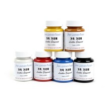 가죽공예 - 기리메 (무광-국산) 6칼라 세트 80ml 안전확인대상생활화학제품 환경부 승인, 기리메3번세트