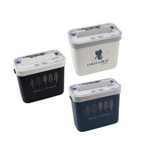 주방 욕실 화장실 다용도 벽걸이 붙이는휴지통 디자인 예쁜 인테리어 걸이형 붙이는 쓰레기통, 나무-블랙