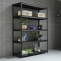 주방 수납 다용도 선반 가정용 스토리지 랙 의 다층 철, 상세 페이지 참고, 높이198cm5층매트블랙길이60x폭40cm