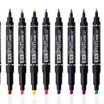 구이사 형관펜 액상 3색 양쪽 파스텔 형광팬 필기