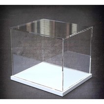 아크릴 투명 디스플레이 상자 피규어 케이스 장식장, 길이 및 너비 10x10 cm(내부 크기)