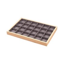 WENYAN 쥬얼리 디스플레이 케이스 트레이 나무 튼튼한 쇼케이스 쥬얼리 홀더 실용적인 치수 35cm x 24cm x 3cm, 35cmx24cmx3cm, 목재, 스타일 C