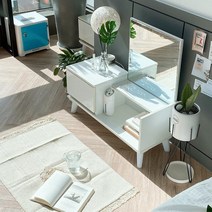 [천삼백케이] [텐스페이스] 시즌2 페페 좌식800 수납겸용 화장대 PE21R, 그레이