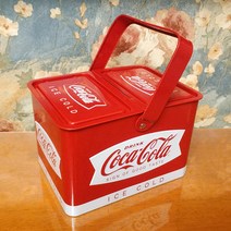 다온스톰 레트로 코카콜라 틴케이스 철제수납함 음료보관함 인테리어소품 빈티지케이스 박스, 1개