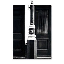 사진출력기 미니포토프린터 핸드폰사진인화기 파리 거리 소녀 라인 블랙 화이트 사진 따옴표 벽 아트 캔버, 04 D_01 13X18 cm Unframed