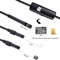 2022 내시경 카메라 5.5mm 렌즈 1M 케이블 USB C 안드로이드 전화 검사 Borescope 미니, 01 5.5mm lens, 01 1m
