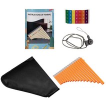 16 파이프 팬 플루트 ABS 수지 G-A2 키 쉬운 학습 Panflute 목관 악기 선물, 01 Orange