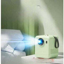 미니 빔 프로젝터 스마트빔 4k 캠핑용 가정용 미니빔, (음성 버전) 음성 리모컨 + 원버튼 포커스