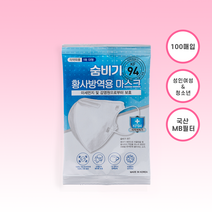 숨비기 황사방역용 KF94 마스크 1매 50매 100매, 100매입