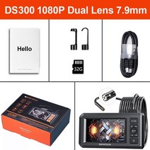 어라운드 카메라 자동차 룸미러 전방 후방 사이드 서라운드 뷰 depstech 1080p 싱글 앰프 듀얼 렌즈 내시경 카메라 4.3 ips lcd 검사 카메라 7 led 32gb, 5m, 7.9mm 듀얼 렌즈