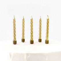 골드 메탈 초 (2color)-케이크 촛불 양초 생일 막대 슬림 메탈 픽 데코 장식