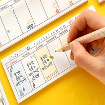 주간 다이어트플래너 붙이는 점착식 운동일지 식단 기록 계획표