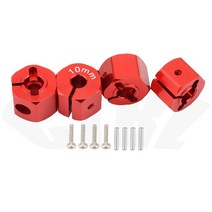알루미늄 휠 육각 드라이브 허브 핀 나사 포함 RC 자동차 크롤러 HSP HPI Tamiya Traxxas 슬래시 5mm 6mm 7mm 8mm 9mm 10mm 11, Red 10mm