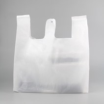 족발 비닐봉투 중_(32+20)x48cm (100매) 흰색 무지 배달음식 테이크아웃 포장