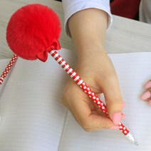 사콕스 롤리팝 털공볼펜 SL 삐에로 레드