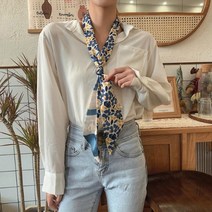 방도 롱스카프 쁘띠스카프 타이스카프 패턴 가방 스카프매는법 롱 실크 플라워 프리미엄 스카프코디