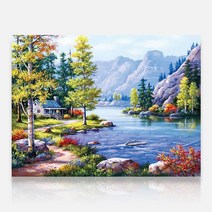 케이엠엘리보석십자수 3D흐르는 강물처럼(60x40cm)