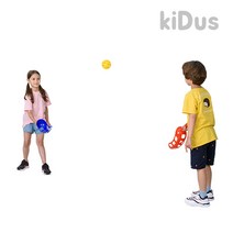 키더스 스쿠프 세트 유아체육교구 야구 하키 배드민턴 뉴스포츠, 레드+블루