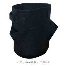 분갈이매트 정원 야외 심기 성장 가방 딸기 수직 꽃 허브 파우치 뿌리 통기성 야채 라운드 재사용 가능한, 03 Black L