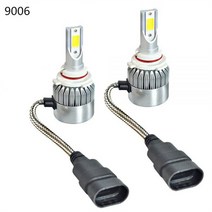 LED전조등 2pc 자동차 조명 H4 H7 9005 H3 C6 헤드라이트 Cob LED 전구 880 H11 HB3 9006 H13 6000K 55W 12V 24V 8000LM 자동, 화이트, 2개