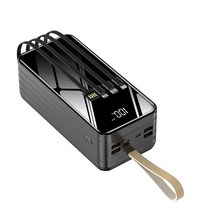 100000 mA 대용량 고속 보조 배터리 충전기 캠핑용, 100000mAh 빨간색 표준, D.8만 mAh + 선물세트