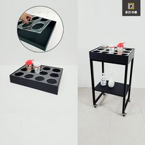 음료보관대 개폐식 투명커버 테이블형 | 음료수 보관함 헬스장 물통 손소독제 거치대