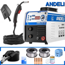 BAURO 논가스용접기 전기 아크 겸용 용접기 미그 노가스 스텐, B세트