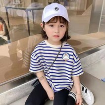 유니콘아동복 줄무늬 도라에몽 반팔티셔츠 어린이 티셔츠 (3~9세)