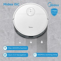 로봇청소기 가성비 midea vcr09b 진공 기 mop wet and dry 4000pa 스마트 세척 진공 기 i5c 무선 전기 물 탱크